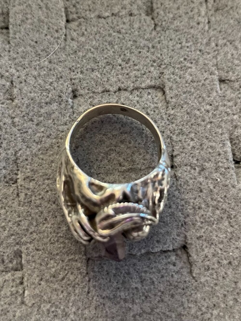 Vintage Sterling Silver Ring Sz 5 Handmade Amethyst Bob Stringer OOAK Y2K $325 - Picture 7 of 16
